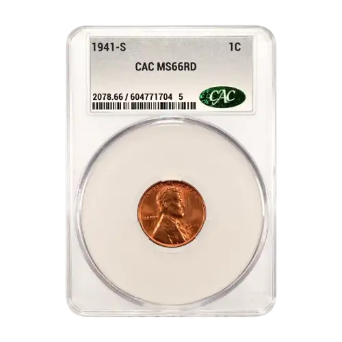 1941 S Lincoln Wheat Cent CACG MS 66 RD (2)