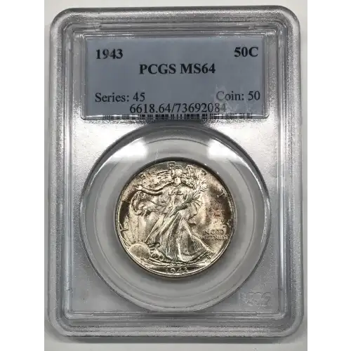 1943 P Walking Liberty Half Dollar PCGS MS-64