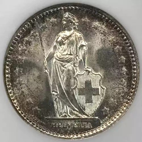 1943-B SWITZERLAND Silver FRANC NGC MS-65 - Old Pueblo Coin