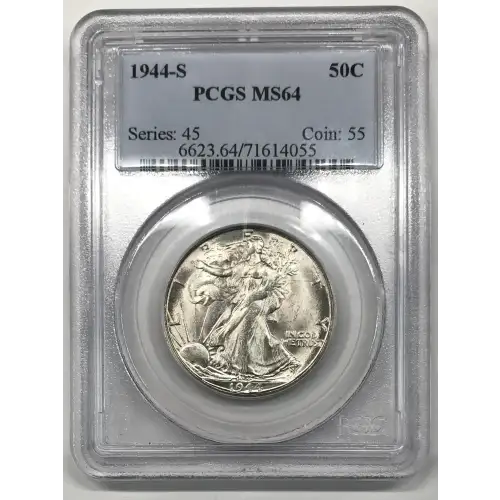 1944 S Walking Liberty Half Dollar PCGS MS-64