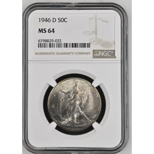 1946 D Walking Liberty Half Dollar NGC MS-64 (5)