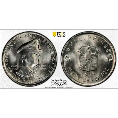 1947-S 50C Douglas MacArthur KM-184  Ag (2)