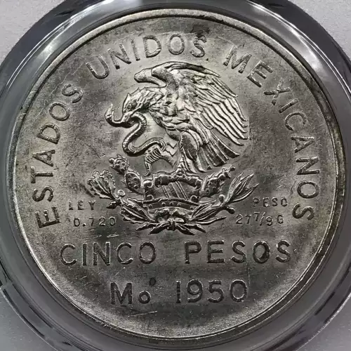 1950-Mo 5 Peso Southeastern Railroad KM-466 (2)