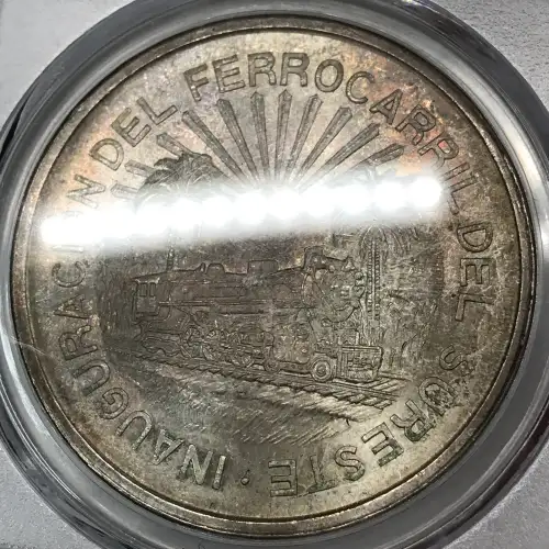 1950-Mo 5 Peso Southeastern Railroad KM-466  Ag (4)