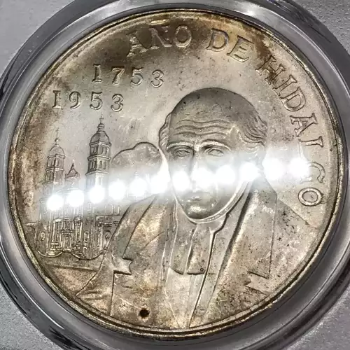 1953-Mo 5 Peso Hidalgo KM-468 (5)