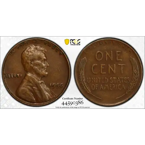 1955 1C Doubled Die Obverse, BN