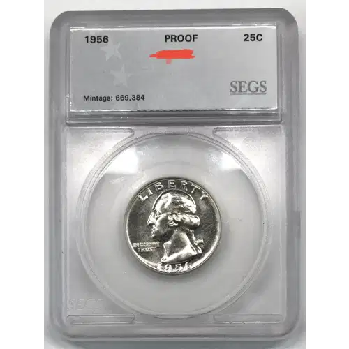 1956 P Silver Washington Quarter SEGS Holder (2)