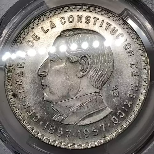 1957-Mo Peso Constitution KM-458 (5)