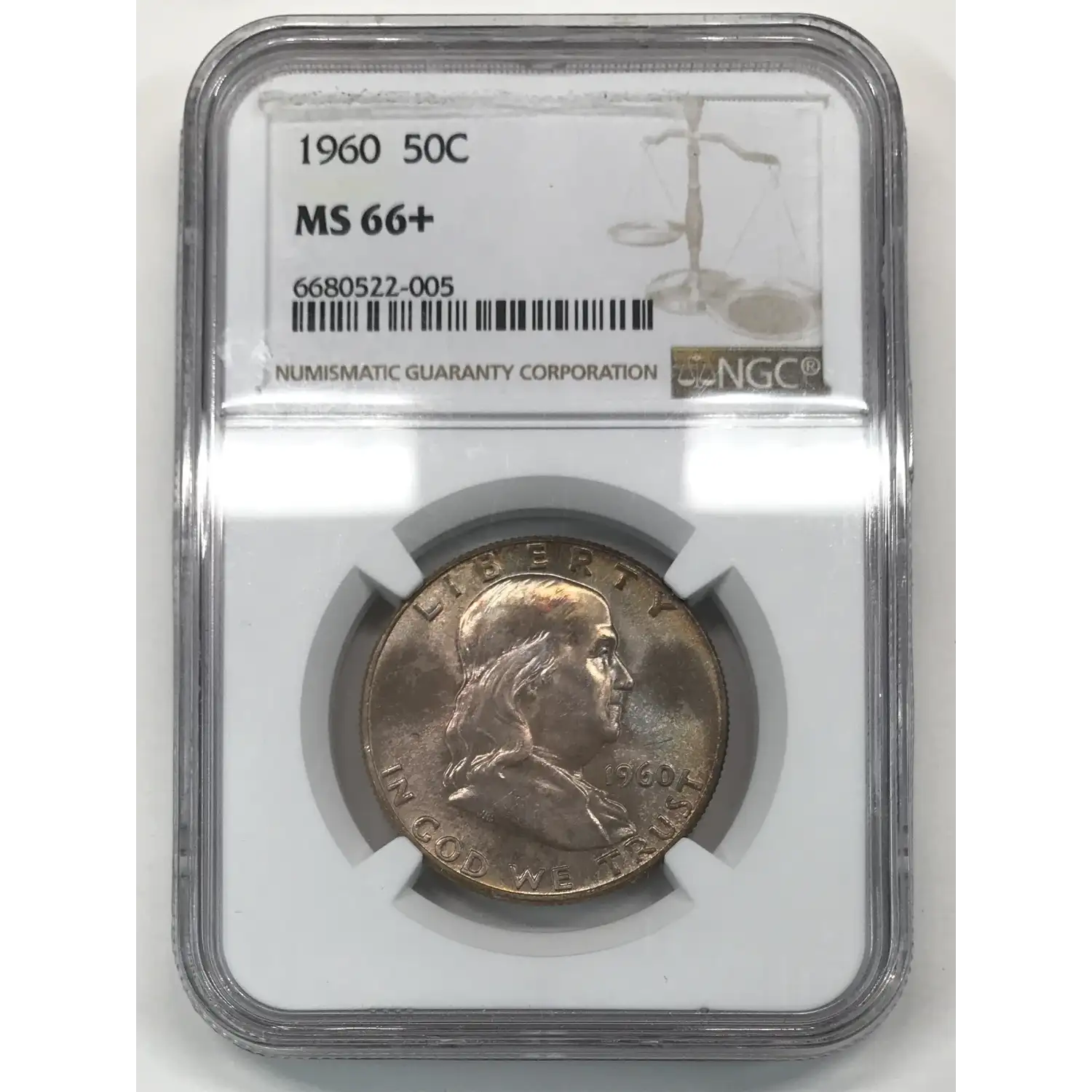 ビンテージ　ペナント　カレッジ　ドール　フェルト　50s 60s 1960 Franklin Half Dollar NGC MS-66+ - Old Pueblo Coin