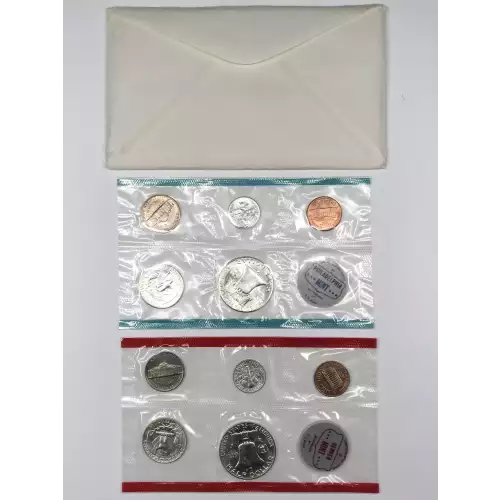 1963 US Mint 10-Coin P&D Uncirculated Set w OGP Envelope - Silver