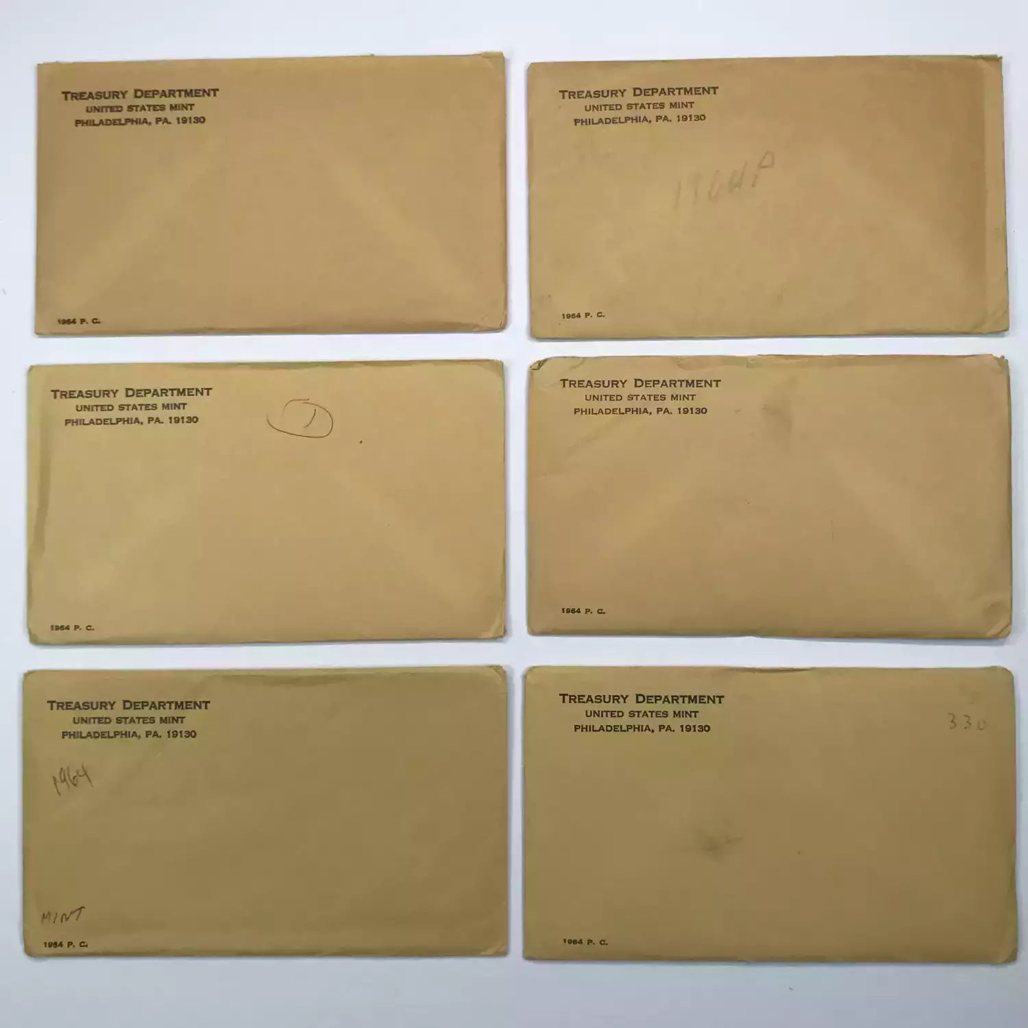 1964 US Mint Silver Proof Set w OGP Envelope & Paper (4)
