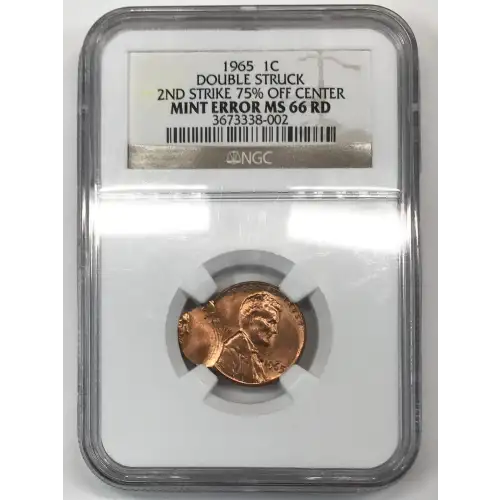 1965 DOUBLE STRUCK 2ND STRIKE 75% OFF CENTER RD (4)