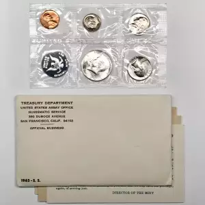 1965 Special Mint Set SMS w US Mint OGP Envelope -40% Silver Kennedy Half Dollar