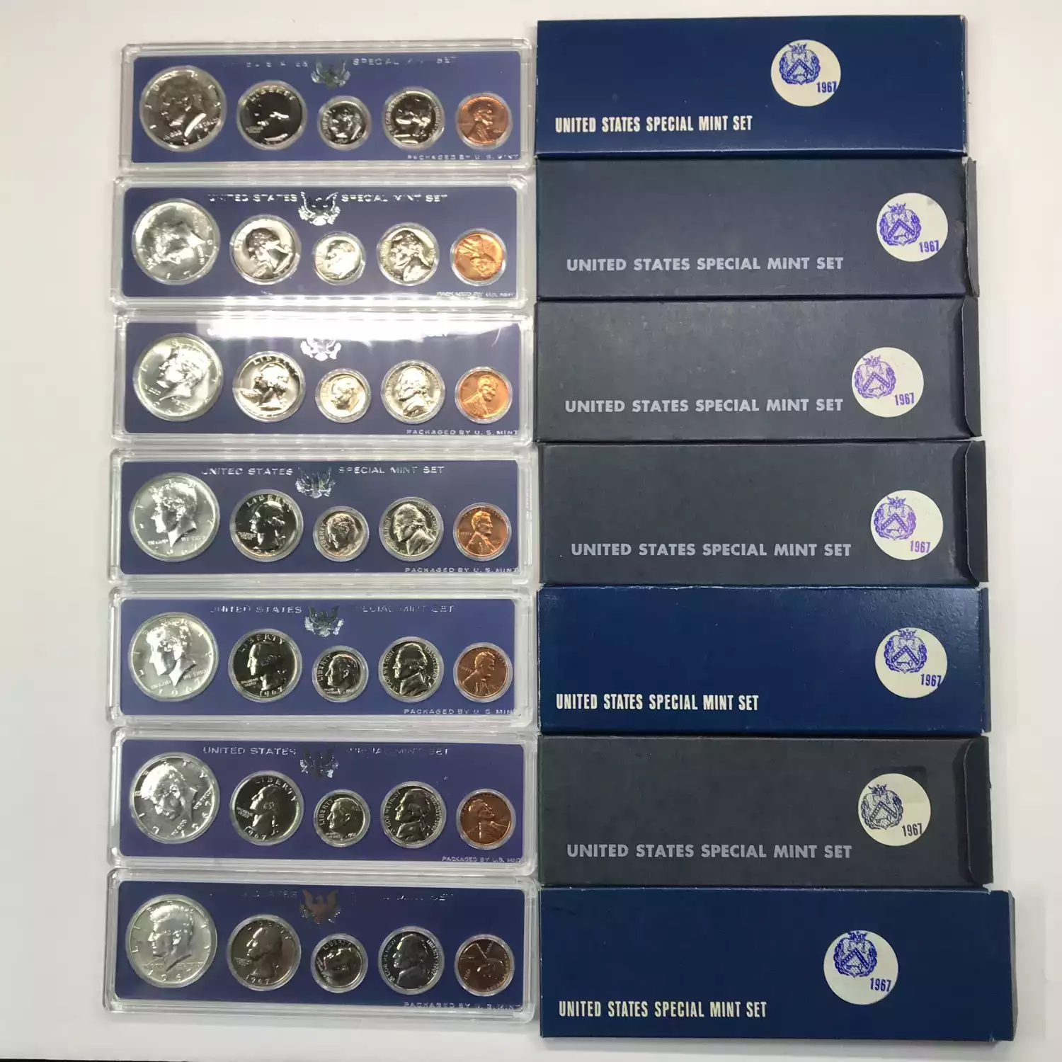 1967 Special Mint Set (SMS) w US Mint OGP Box - 40% Silver Kennedy Half Dollar