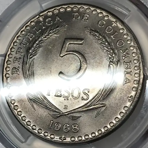 1968-B 5 Peso Intn'l Eucharistic Congress