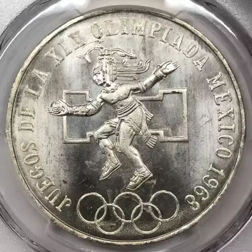 1968-Mo 25 Peso Olympic Type 1 KM-479.1 (4)