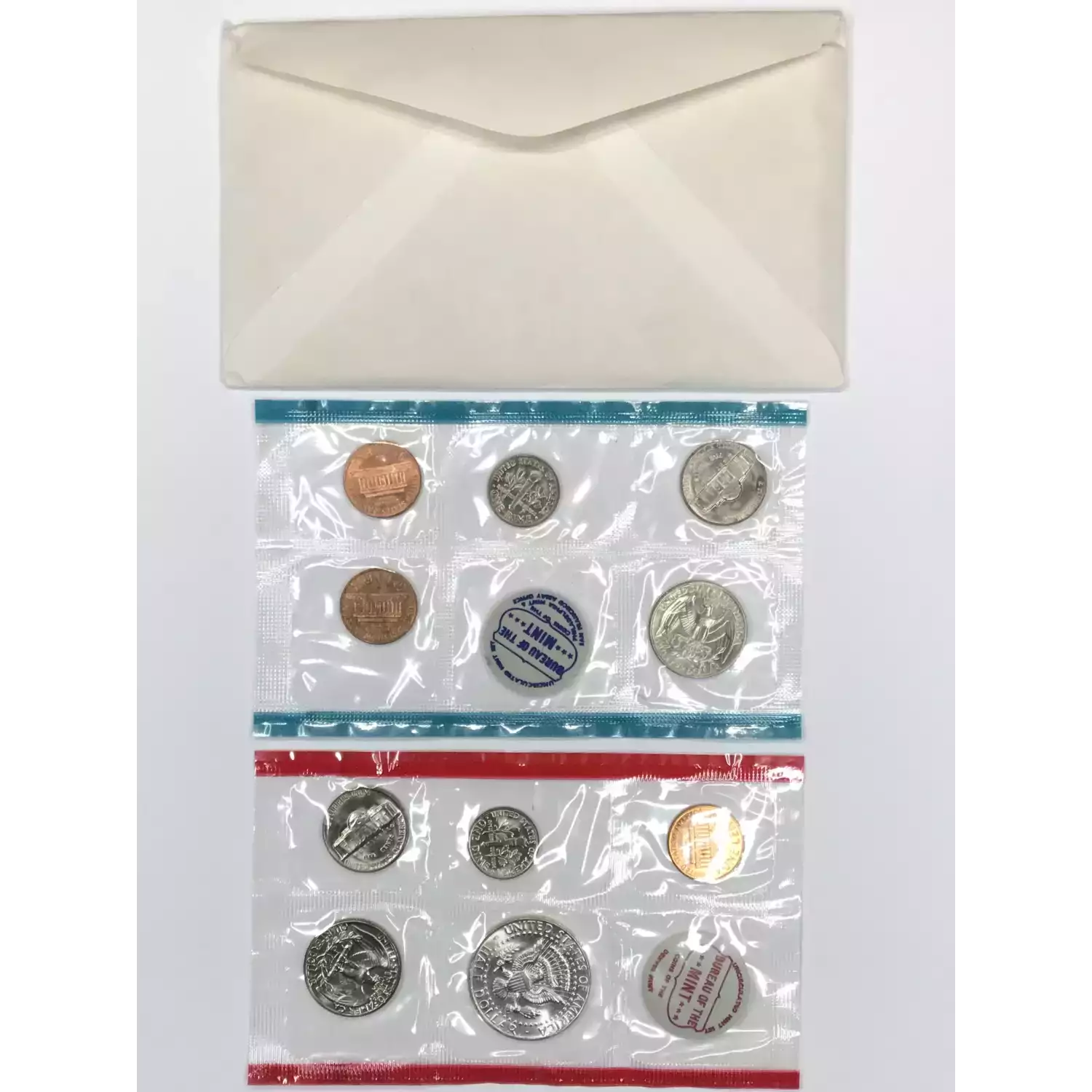 1968 US Mint Uncirculated 10-Coin P&D Set 1968-D 40% Silver Kennedy Half Dollar (2)