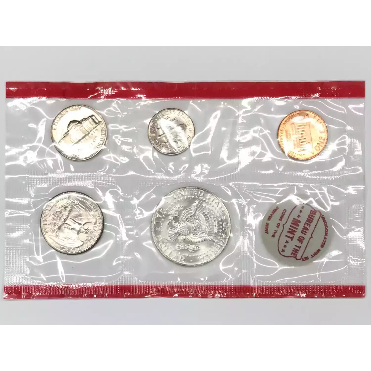 1968 US Mint Uncirculated 10-Coin P&D Set 1968-D 40% Silver Kennedy Half Dollar (6)