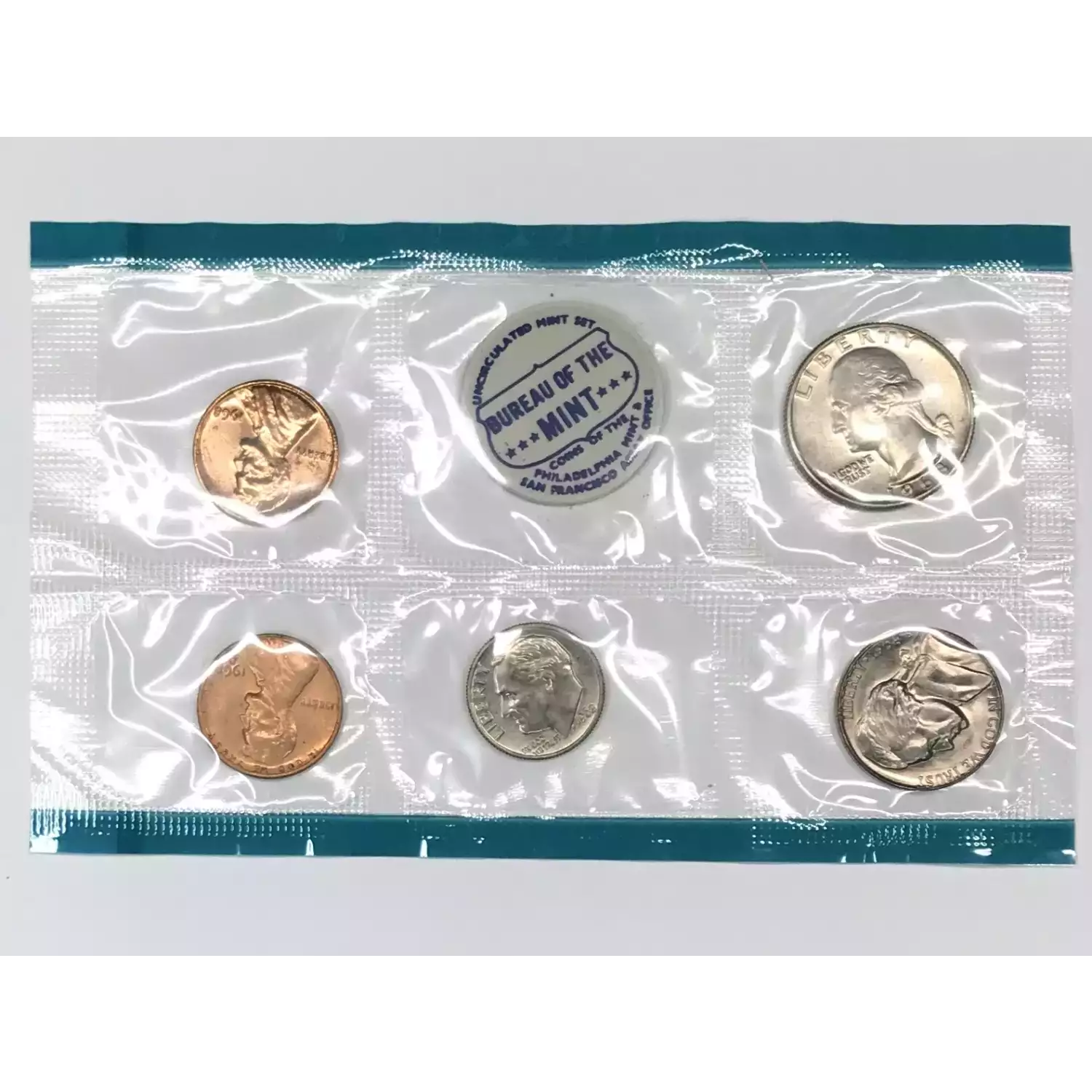 1968 US Mint Uncirculated 10-Coin P&D Set 1968-D 40% Silver Kennedy Half Dollar (3)
