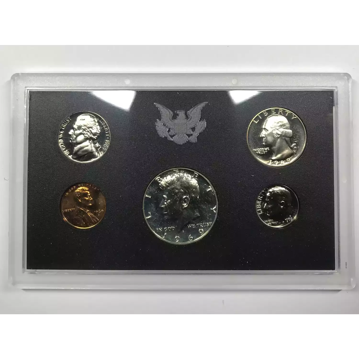 1969 US Mint Proof Set w OGP Box - 40% Silver Kennedy Half Dollar