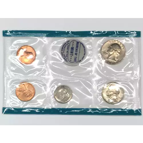 1969 US Mint Uncirculated 10-Coin P&D Set 1969-D 40% Silver Kennedy Half Dollar (2)