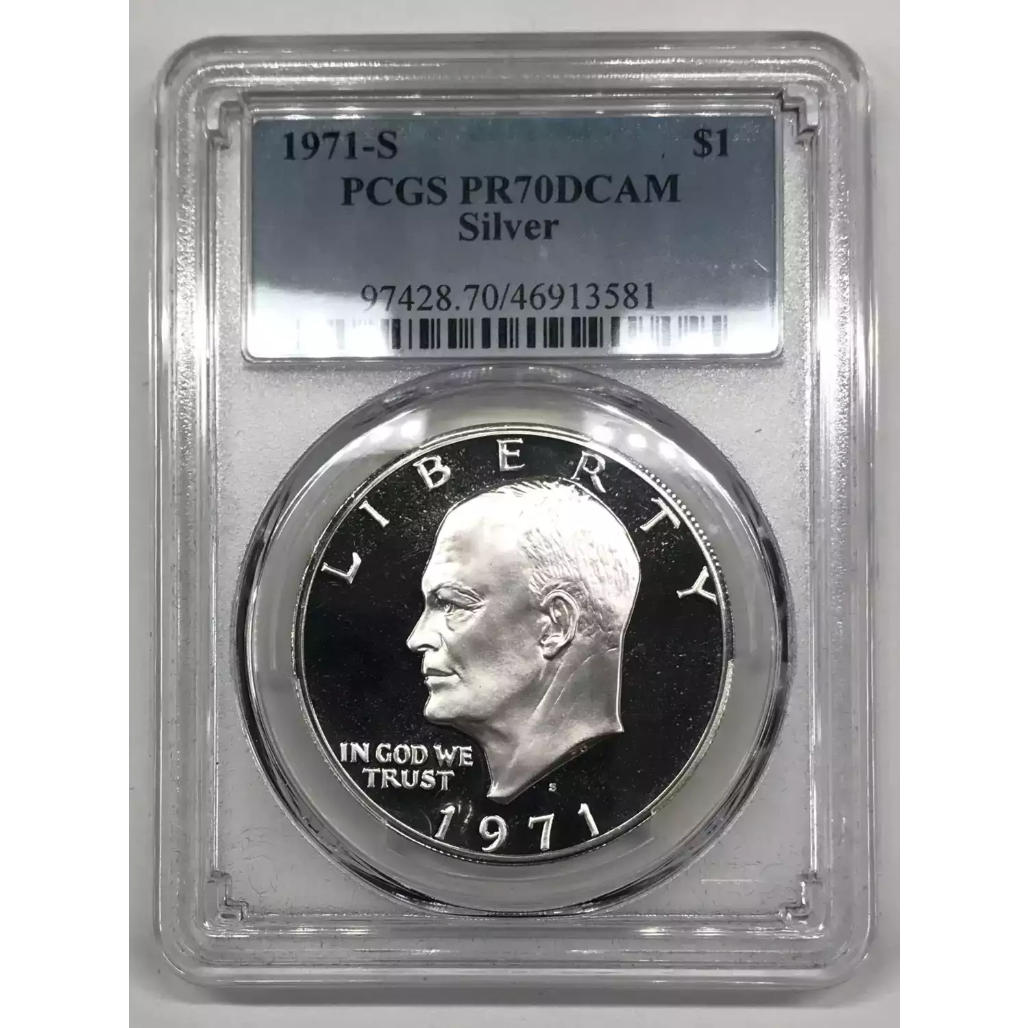 1971-S Silver Ike Eisenhower Dollar PCGS PR-70 DCAM Silver