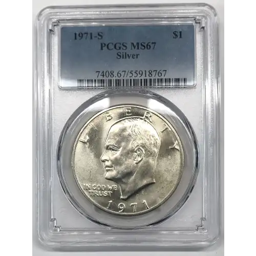 1971 S Silver Ike Eisenhower Dollar PCGS MS-67