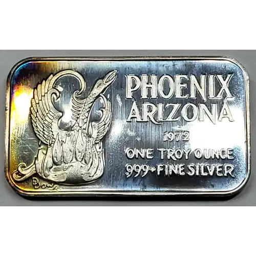 1972  1 oz Silver Bar Phoenix Arizona  generic