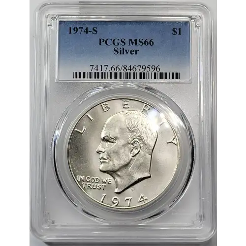 PCGS-MS66 ブータン 1974 F.A.O 稲作 銀貨 1974-S Silver Ike Eisenhower Dollar PCGS MS-66 Silver - Old Pueblo