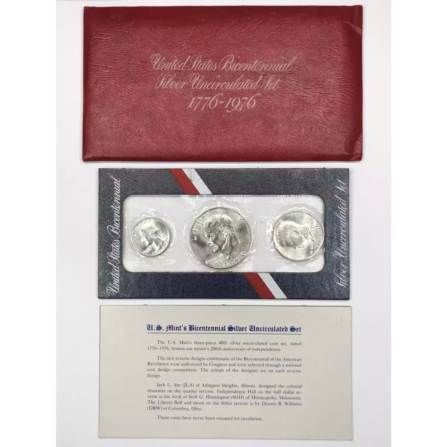 1976-S 3-Piece Silver Uncirculated Mint Set w OGP - US Bicentennial