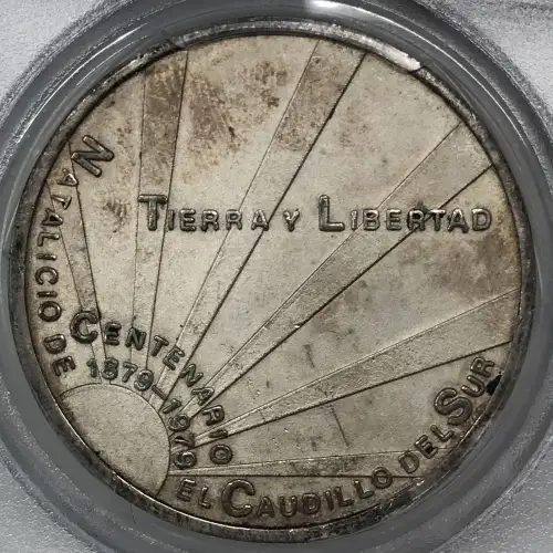 1979 Birth of Emiliano Zapata Mexico Matte Silver Medal PCGS SP/MS-63  (4)