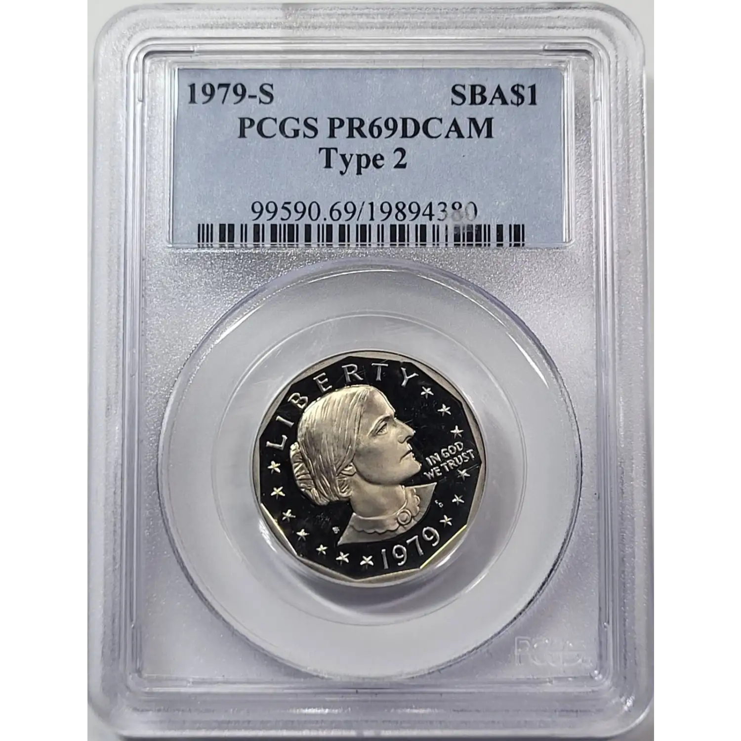 1979-S Susan B. Anthony (SBA) Dollar PCGS PR-69 DCAM Type 2 - Old