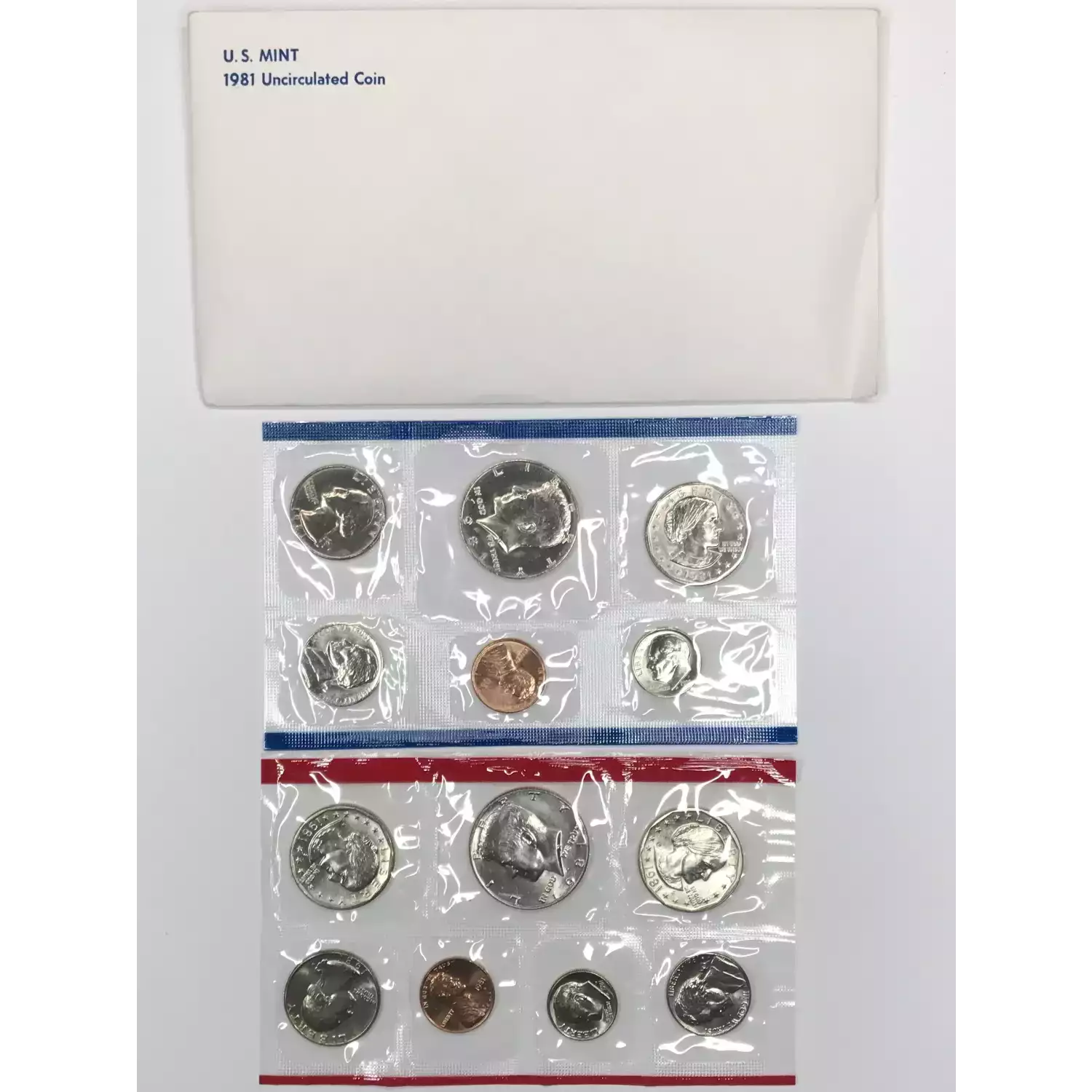 1981 US Mint Uncirculated 13-Coin Set - P & D - includes 3 SBA Dollars (PDS)