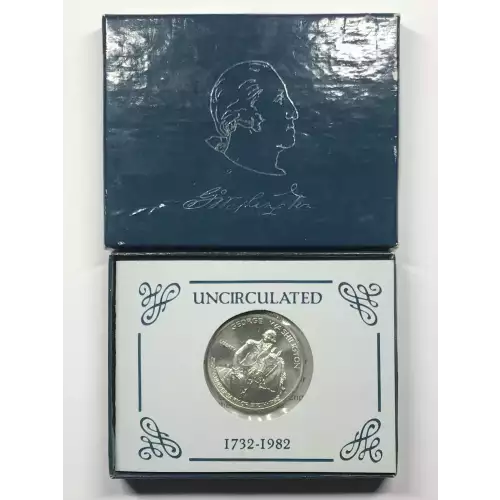 1982-D Silver George Washington 250th Ann. Uncirculated Half Dollar w Box & COA