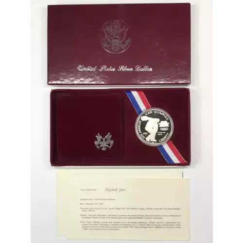 1983-S Los Angeles Olympic Proof Silver Dollar w US Mint OGP - Box & COA