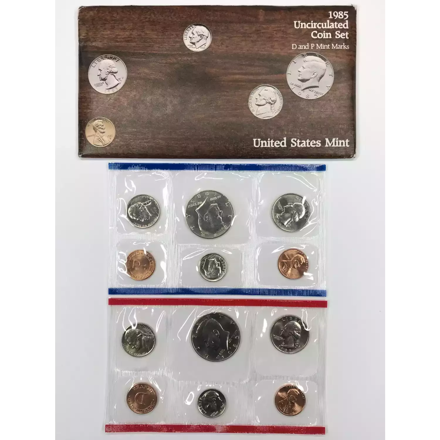 1985 US Mint Uncirculated Coin Set - P & D