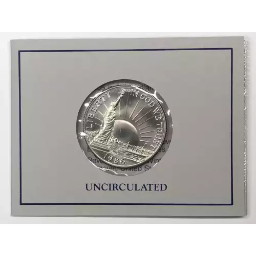1986-D Statue of Liberty Uncirculated Clad Half Dollar w US Mint OGP - Box & COA (2)