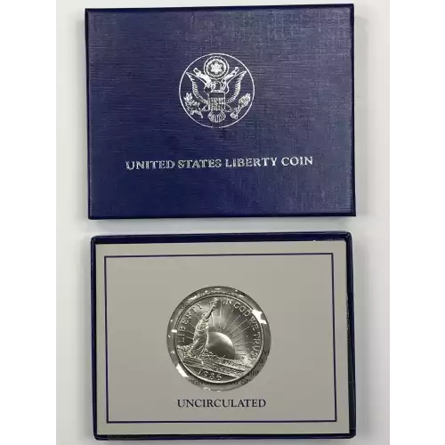 1986-D Statue of Liberty Uncirculated Clad Half Dollar w US Mint OGP - Box & COA