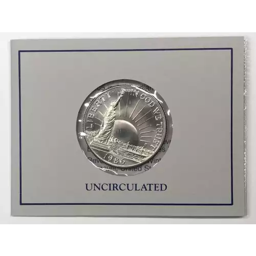 1986-D Statue of Liberty Uncirculated Clad Half Dollar w US Mint OGP - Box & COA