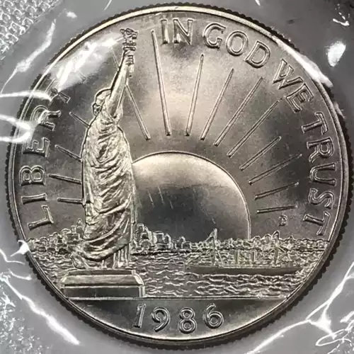 1986-D Statue of Liberty Uncirculated Clad Half Dollar w US Mint OGP - Box & COA