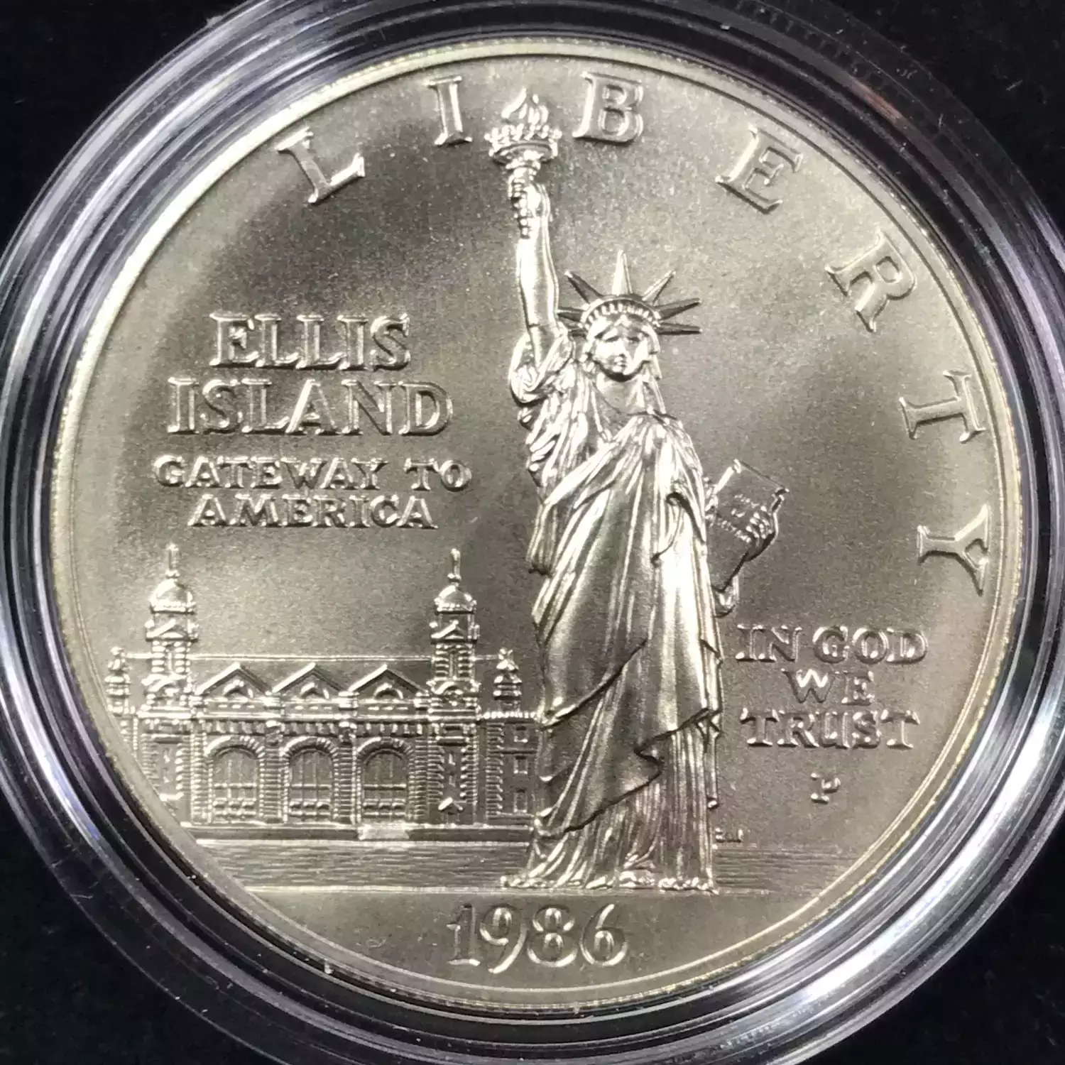 1986-P Statue of Liberty Silver Dollar - Uncirculated with Box & COA (3)