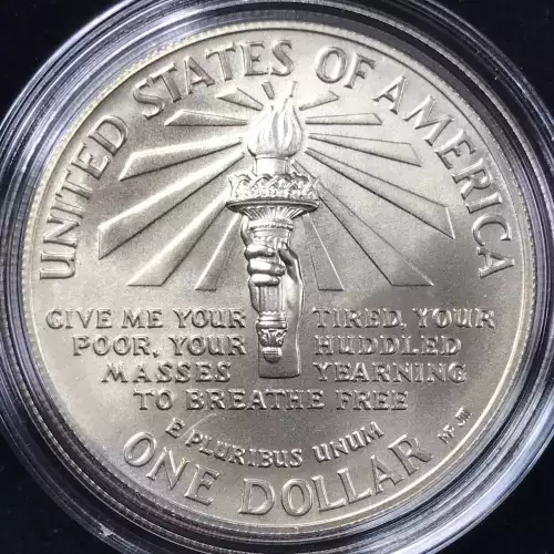 1986-P Statue of Liberty Uncirculated Silver Dollar w US Mint OGP - Box & COA