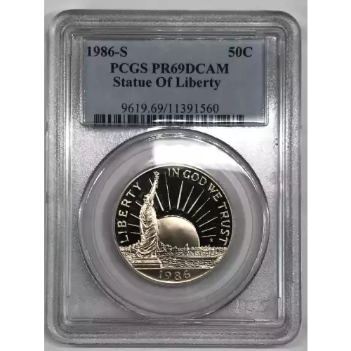 1986-S 50C Statue Of Liberty, DCAM