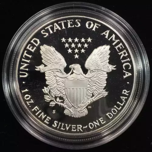 1986-S Proof Silver Eagle w OGP - Box & COA
