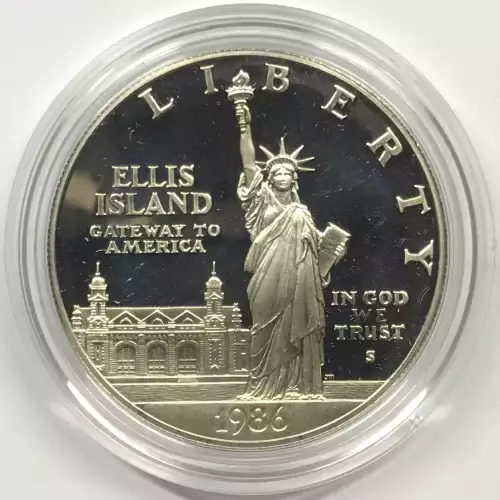 1986 Statue of Liberty - Two Coin Set - Proof Silver Dollar, Clad Half Dollar - Box & COA (7)