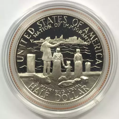 1986 Statue of Liberty - Two Coin Set - Proof Silver Dollar, Clad Half Dollar - Box & COA (2)