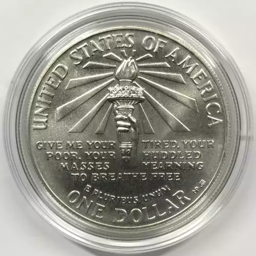 1986 Statue of Liberty - Two Coin Set - Uncirculated Silver Dollar, Clad Half Dollar - Box & COA (4)