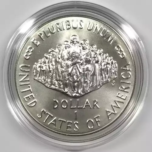 1987-P Constitution Bicentennial Uncirculated Silver Dollar w US Mint Box & COA