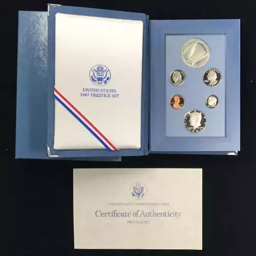 1987 Prestige Proof Set w US Mint OGP Box & COA