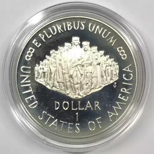 1987-S Constitution Bicentennial Proof Silver Dollar w US Mint OGP - Box & COA